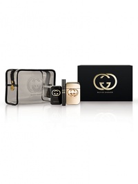 Experience the thrill of the forbidden with Gucci Guilty. A daring, oriental floral with top notes of mandarin and pink pepper leading into middles notes of peach, lilac and geranium then unveils base ambery notes and patchouli. Bold, rich and feminine, Gucci Guilty makes a statement about who you are. Awaken your senses with a daring edge of sexiness and sensuality that is Gucci Guilty. Experience the thrill of the forbidden with Gucci Guilty. A daring, oriental floral with top notes of mandarin and pink pepper leading into middles notes of peach, lilac and geranium then unveils base ambery notes and patchouli. Bold, rich and feminine, Gucci Guilty makes a statement about who you are. Awaken your senses with a daring edge of sexiness and sensuality that is Gucci Guilty.