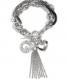 G by GUESS Silver-Tone Ombre Charm Bracelet, SILVER