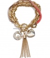 G by GUESS Gold-Tone Ombre Charm Bracelet, GOLD