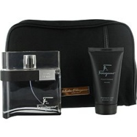 F BY FERRAGAMO POUR HOMME BLACK EDT SPRAY 3.4 OZ & SHAMPOO AND SHOWER GEL 2.5 OZ & TOILETRY BAG MEN F BY FERRAGAMO POUR HOMME BLACK EDT SPRAY 3.4 OZ & SHAMPOO AND SHOWER GEL 2.5 OZ & TOILETRY BAG MEN