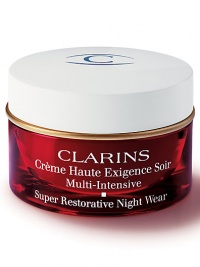 More than just a night cream, this new high-tech restorative beauty treatment is formulated for maturing skin that's challenged by natural hormonal changes due to the aging process. Super Restorative Night Wear enlivens skin in the evening, replenishes skin throughout the night and delivers firming, moisturizing and illuminating benefits. Reduces the appearance of wrinkles as it restores skin's vibrancy. Promotes a brighter, more even textured complexion. 1.7 oz. More than just a night cream, this new high-tech restorative beauty treatment is formulated for maturing skin that's challenged by natural hormonal changes due to the aging process. Super Restorative Night Wear enlivens skin in the evening, replenishes skin throughout the night and delivers firming, moisturizing and illuminating benefits. Reduces the appearance of wrinkles as it restores skin's vibrancy. Promotes a brighter, more even textured complexion. 1.7 oz.