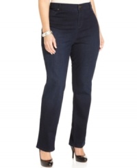 Dress up your casual look with Style&co.'s plus size skinny jeans, finished by a sleek dark wash. Dress up your casual look with Style&co.'s plus size skinny jeans, finished by a sleek dark wash.