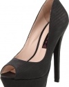 Steven by Steve Madden Women's Altetude Open-Toe Pump,Black,10 M US