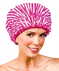 Betty Dain Betty Dain Stylish Design Mold Resistant Shower Cap, The Fashionista Collection, Pink Peppermint, 2.88 Ounce Betty Dain Betty Dain Stylish Design Mold Resistant Shower Cap, The Fashionista Collection, Pink Peppermint, 2.88 Ounce