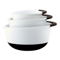 SoftWorks 3-piece Plastic Mixing Bowl Set SoftWorks 3-piece Plastic Mixing Bowl Set