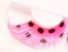 Zinkcolor Pink Polka Dots False Synthetic Eyelashes W592 Dance Halloween Costume