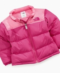 Mini-me. She'll feel like one of the adults in the scaled-down version of this comfy, cozy classic jacket from The North Face. Mini-me. She'll feel like one of the adults in the scaled-down version of this comfy, cozy classic jacket from The North Face.