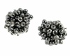 Charter Club Earrings, Hematite Tone Metal And Bead Cluster Hypo-Allergenic Clip On Earrings