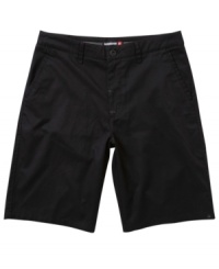 With a laid-back chino fit, these shorts from Quiksilver are the must-have basic every guy needs. With a laid-back chino fit, these shorts from Quiksilver are the must-have basic every guy needs.