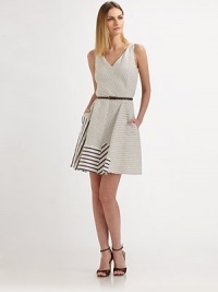 Striped prints lend a geometric edge to this wear-everywhere linen style.V necklineSleevelessIncluded beltSide slash pocketsConcealed back zipAbout 20 from natural waist78% linen/20% polyamide/2% elastaneDry cleanMade in Italy of imported fabricModel shown is 5'10½ (179cm) wearing US size 4.OUR FIT MODEL RECOMMENDS ordering true size. Striped prints lend a geometric edge to this wear-everywhere linen style.V necklineSleevelessIncluded beltSide slash pocketsConcealed back zipAbout 20 from natural waist78% linen/20% polyamide/2% elastaneDry cleanMade in Italy of imported fabricModel shown is 5'10½ (179cm) wearing US size 4.OUR FIT MODEL RECOMMENDS ordering true size.