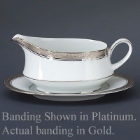 Noritake Crestwood Gold Gravy Boat Noritake Crestwood Gold Gravy Boat