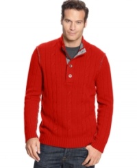 Perfect for the transition to cold-weather wear, this sweater from Tommy Bahama has plenty of sharp style. Perfect for the transition to cold-weather wear, this sweater from Tommy Bahama has plenty of sharp style.