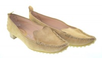 TOD'S Women`s Casper Loafer Stitching Beige Suede Loafers Sz 37 0C207