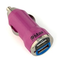 GTMax Metalic Hot Pink 2-Port (2.1A Output 10W) USB Car Charger Adapter for Samsung Galaxy Note 2 Note II N7100 4G LTE HD GTMax Metalic Hot Pink 2-Port (2.1A Output 10W) USB Car Charger Adapter for Samsung Galaxy Note 2 Note II N7100 4G LTE HD