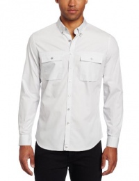 Calvin Klein Sportswear Men's Long Sleeve PD Poplin C Calvin Klein Sportswear Men's Long Sleeve PD Poplin C
