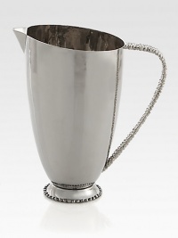 Plated stainless steel, polished to a high shine and accented with signature Molten edging along the handle.From the Molten CollectionStainless steel, nickelplateCapacity, 60 oz. 9.5HHand washImported Plated stainless steel, polished to a high shine and accented with signature Molten edging along the handle.From the Molten CollectionStainless steel, nickelplateCapacity, 60 oz. 9.5HHand washImported