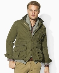 Adding a timeworn, vintage element to any look, the Estate Mohawk jacket is rendered in washed cotton twill with plenty of pockets and rugged accents. Adding a timeworn, vintage element to any look, the Estate Mohawk jacket is rendered in washed cotton twill with plenty of pockets and rugged accents.