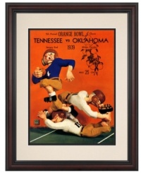 The Vols were unstoppable back in 1939, shutting out the Sooners 17-0 at the 5th Annual Orange Bowl Classic. Today, this vivid restoration of the original football program is matted, framed and an inspiration in Tennessee homes. The Vols were unstoppable back in 1939, shutting out the Sooners 17-0 at the 5th Annual Orange Bowl Classic. Today, this vivid restoration of the original football program is matted, framed and an inspiration in Tennessee homes.