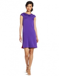 Catherine Malandrino Women's Reversible Cap Sleeve Dress, Purple, 6