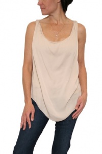 Women's Alice + Olivia Madelyn Cowl Neck Double Layer Tank Top in Nude Women's Alice + Olivia Madelyn Cowl Neck Double Layer Tank Top in Nude
