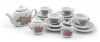 17 Piece Girls Porcelain Ceramic Tea Set Collection (Assorted Styles)