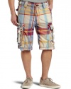 Jet Lag Men's Plaid Cargo Short