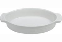 Le Creuset Stoneware 9-Inch Oval Baking Dish, White Le Creuset Stoneware 9-Inch Oval Baking Dish, White