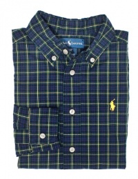 Ralph Lauren Toddler Boy's Plaid Shirt (5, Navy Multi)