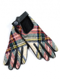 Rag & Bone womens the quilted plaid driving gloves