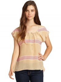 THE LOOKStriped panelsButton-frontHi-lo hemTHE FITAbout 23 from shoulder to hemTHE MATERIALSilkCARE & ORIGINDry cleanImportedModel shown is 5'10 (177cm) wearing US size Small. THE LOOKStriped panelsButton-frontHi-lo hemTHE FITAbout 23 from shoulder to hemTHE MATERIALSilkCARE & ORIGINDry cleanImportedModel shown is 5'10 (177cm) wearing US size Small.