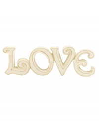 Send some love. This porcelain figurine from the Lenox Expressions collection is a heart-warming gift for friends and family and important sentiment to share in any home.