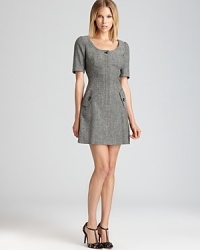 Give a nod to 60's chic with this office-perfect Rachel Zoe dress in luxe wool. Team with t-straps for classic style.