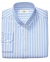 In a crisp, classic stripe, this shirt from Club Room will be  perennial classic.