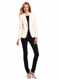 French Connection Women's T-Stella Crepe Jacket, Cream, 4 French Connection Women's T-Stella Crepe Jacket, Cream, 4