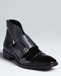 Designer Jil Sander makes these flat booties exceptional with menswear influences. Designer Jil Sander makes these flat booties exceptional with menswear influences.