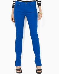Designed with a sleek straight leg, a timeless pant is crafted with a hint of stretch to flatter the figure. Designed with a sleek straight leg, a timeless pant is crafted with a hint of stretch to flatter the figure.