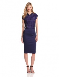 French Connection Women's Flora Flower Dress, Blue Blood/Electric Purple, 6 French Connection Women's Flora Flower Dress, Blue Blood/Electric Purple, 6
