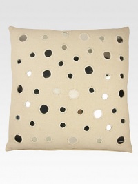 An elegant accent in pure silk dotted with shimmering inset little mirrors to reflect touches of light throughout the room.Hidden zip closure20 X 20SilkDry cleanImported An elegant accent in pure silk dotted with shimmering inset little mirrors to reflect touches of light throughout the room.Hidden zip closure20 X 20SilkDry cleanImported