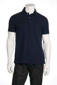 Club Room Solid Navy Blue Casual Polo Shirt Club Room Solid Navy Blue Casual Polo Shirt