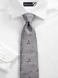 EXCLUSIVELY AT SAKS This micro-motif tie adds whimsy without overpowering your look.Dry cleanMade in USA EXCLUSIVELY AT SAKS This micro-motif tie adds whimsy without overpowering your look.Dry cleanMade in USA