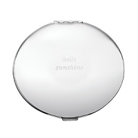 Put a smile on your face every time you check your lipstick in this kate spade new york silver-plated mirror compact, cheerfully etched with hello, sunshine. Put a smile on your face every time you check your lipstick in this kate spade new york silver-plated mirror compact, cheerfully etched with hello, sunshine.