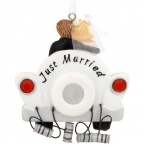 Just Married Wedding Car Ornament