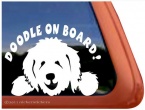 Doodle On Board Vinyl Window Dog Decal Sticker