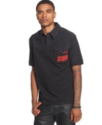With a splash of color, Rocawear has taken this classic polo and given it a modern makeover. With a splash of color, Rocawear has taken this classic polo and given it a modern makeover.