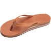 Rainbow Sandals 2 Tone Leather Single Layer Narrow Strap