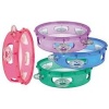 LMI Transparent Tambourine with Head Purple 15CM