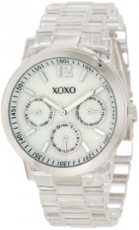 XOXO Women's XO5514 Clear Bracelet with Silver Case Watch XOXO Women's XO5514 Clear Bracelet with Silver Case Watch