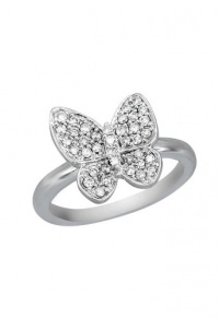 Effy Jewlery 14K White Gold Butterfly Diamond Ring, .37 TCW Ring size 7 Effy Jewlery 14K White Gold Butterfly Diamond Ring, .37 TCW Ring size 7