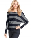 Dolman sleeves add just the right amount of stylish slouch to this wool-blend BCBGMAXAZRIA striped sweater -- a fall must-have!