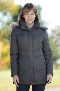 Women's Andrew Marc Missile Down Jacket with Coyote Fur Trim, TRUFFLE, Size XLARGE Women's Andrew Marc Missile Down Jacket with Coyote Fur Trim, TRUFFLE, Size XLARGE
